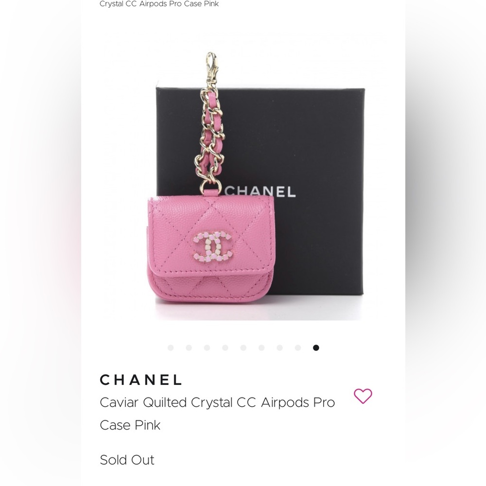 Chanel Airpods Pro Case  With Chain Quilted Caviar. Excellent condition